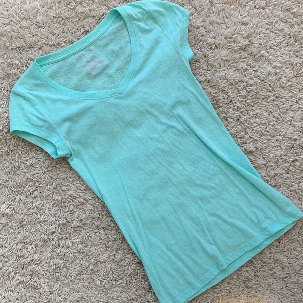 Bright blue top